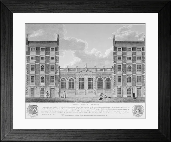 Framed Print : St Pauls School, City of London, 1825. Artist: Bartholomew Howlett Framed Print : St Pauls School, City of London, 1825. Artist: Bartholomew Howlett