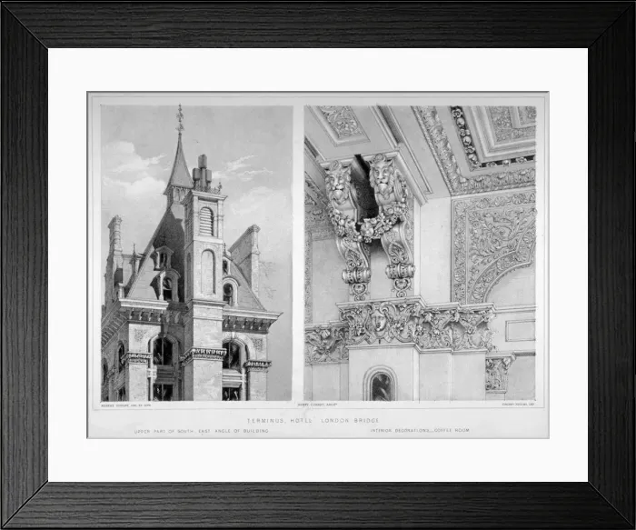 Framed Print : London Bridge Station, Bermondsey, London, 1860. Artist Framed Print : London Bridge Station, Bermondsey, London, 1860. Artist