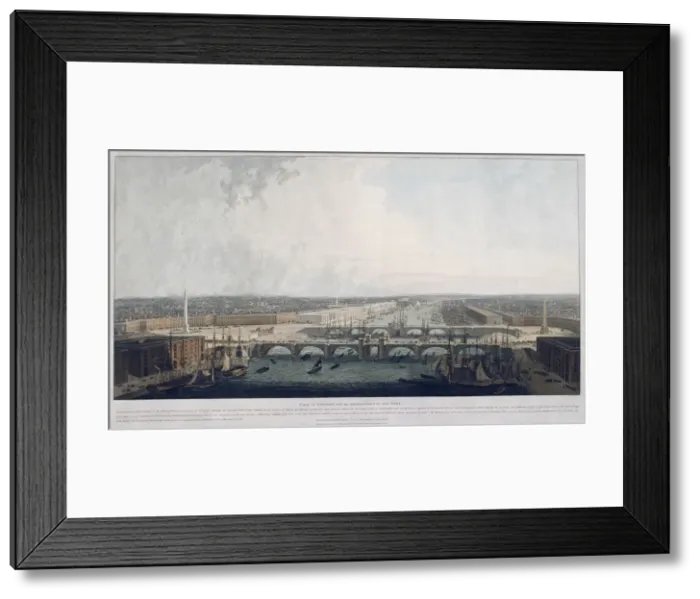 Framed Print : Proposed London Bridge, London, 1802. Artist Framed Print : Proposed London Bridge, London, 1802. Artist