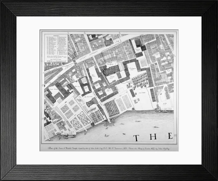 Framed Print : Middle and Inner Temple, City of London, 1871. Artist Framed Print : Middle and Inner Temple, City of London, 1871. Artist