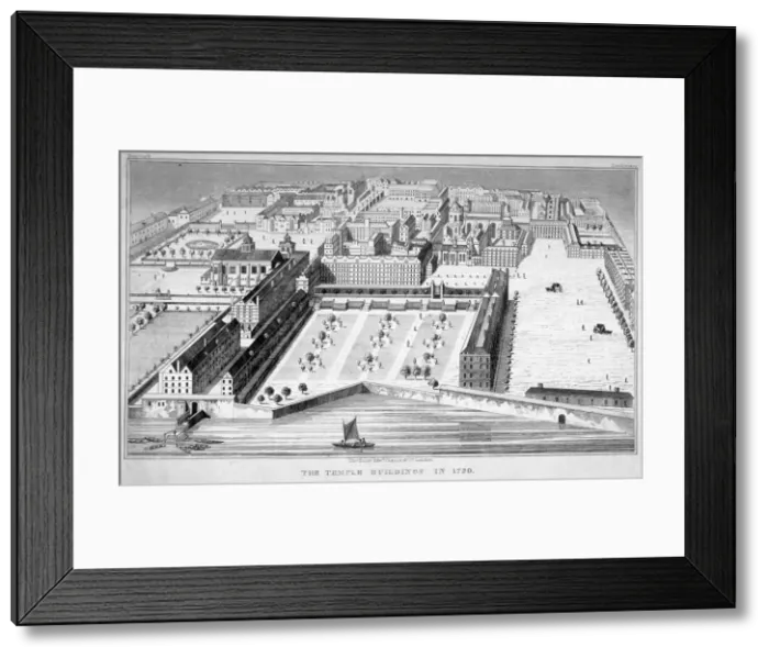 Framed Print : Inner and Middle Temple, City of London, 1720 Framed Print : Inner and Middle Temple, City of London, 1720