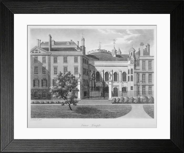 Framed Print : View of Inner Temple, City of London, 1800 Framed Print : View of Inner Temple, City of London, 1800