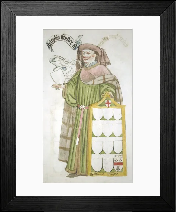 Framed Print : Stephen Forster, Lord Mayor of London 1454-1455, in aldermanic robes, 1450. Artist Framed Print : Stephen Forster, Lord Mayor of London 1454-1455, in aldermanic robes, 1450. Artist