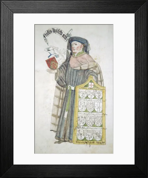 Framed Print : Nicholas Wyfold, Lord Mayor of London 1450-1451, in aldermanic robes, c1450. Artist Framed Print : Nicholas Wyfold, Lord Mayor of London 1450-1451, in aldermanic robes, c1450. Artist