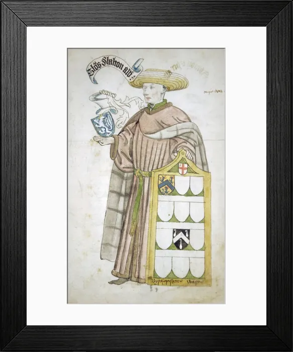 Framed Print : Thomas Chalton, Lord Mayor of London 1449-1450, in aldermanic robes, c1450. Artist Framed Print : Thomas Chalton, Lord Mayor of London 1449-1450, in aldermanic robes, c1450. Artist