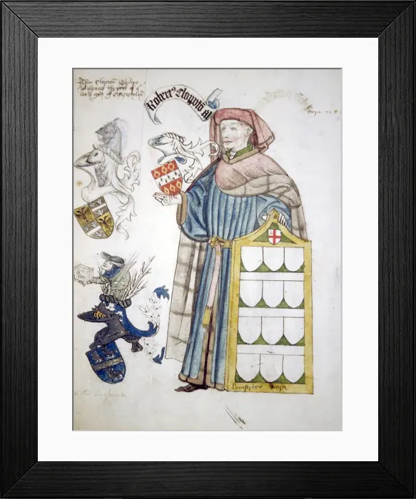 Framed Print : Robert Clopton, Lord Mayor of London 1441-1442, in his aldermanic robes, c1450 Framed Print : Robert Clopton, Lord Mayor of London 1441-1442, in his aldermanic robes, c1450