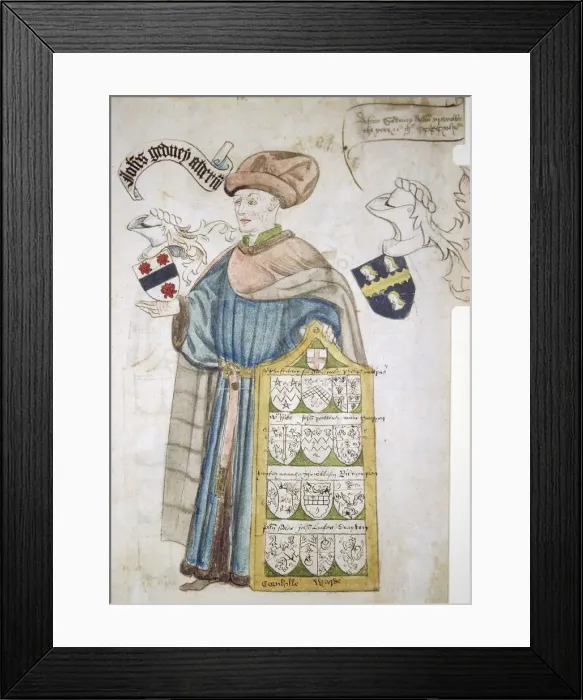 Framed Print : John Gedney, Lord Mayor of London 1427-1428 and 1447-1448, in aldermanic robes, c1450 Framed Print : John Gedney, Lord Mayor of London 1427-1428 and 1447-1448, in aldermanic robes, c1450