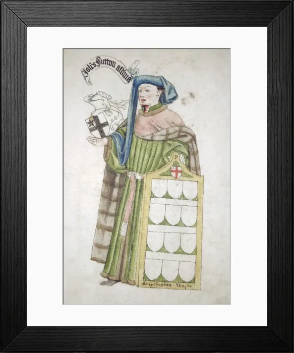 Framed Print : John Sutton, Sheriff of London 1440-1441, in his aldermanic robes, c1450 Framed Print : John Sutton, Sheriff of London 1440-1441, in his aldermanic robes, c1450