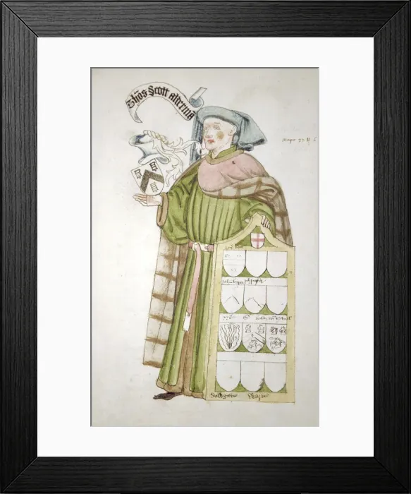 Framed Print : Thomas Scott, Lord Mayor of London 1458-1459, in aldermanic robes, c1450 Framed Print : Thomas Scott, Lord Mayor of London 1458-1459, in aldermanic robes, c1450