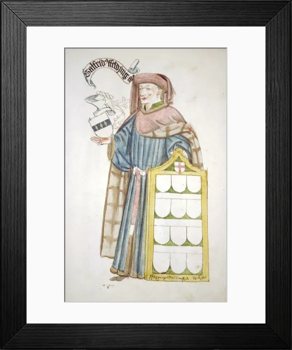 Framed Print : Geoffrey Feldynge, Lord Mayor of London 1452-1453, in aldermanic robes, c1450 Framed Print : Geoffrey Feldynge, Lord Mayor of London 1452-1453, in aldermanic robes, c1450