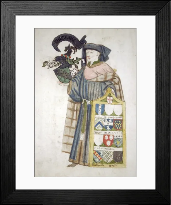Framed Print : William Whetenhall, Sheriff of London 1440-1441, in aldermanic robes, c1450 Framed Print : William Whetenhall, Sheriff of London 1440-1441, in aldermanic robes, c1450