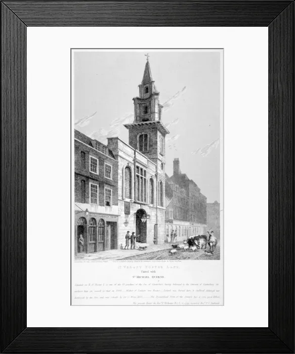 Framed Print : Church of St Vedast Foster Lane, City of London, 1814 Framed Print : Church of St Vedast Foster Lane, City of London, 1814