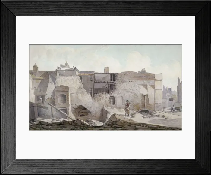 Framed Print : View of the ruins of part of the Priory of Holy Trinity, Aldgate, City of London, 1824
