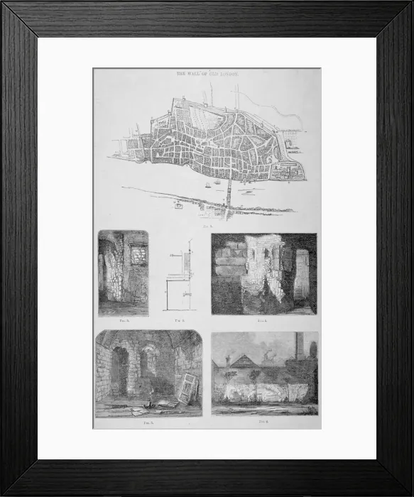 Framed Print : Wall of London, 1820 Framed Print : Wall of London, 1820