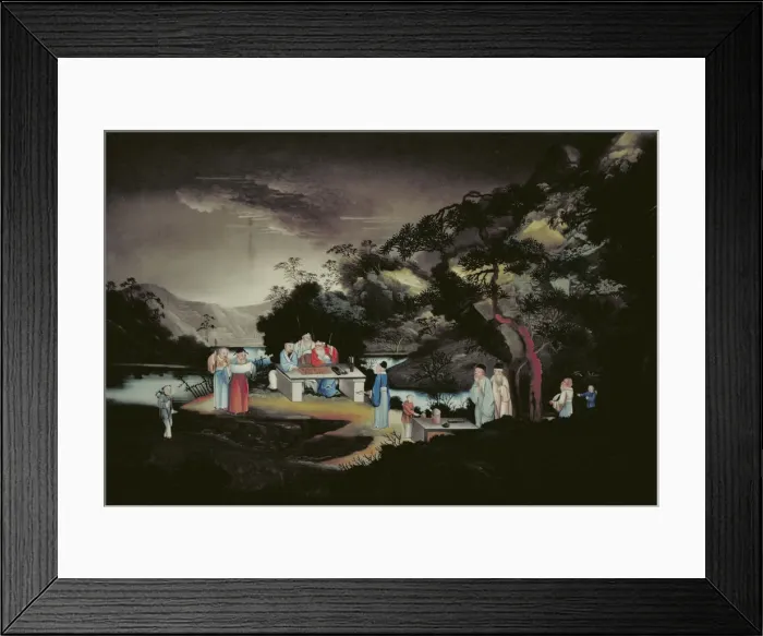 Framed Print : Chinese scene, c1800-1850. Artist Framed Print : Chinese scene, c1800-1850. Artist
