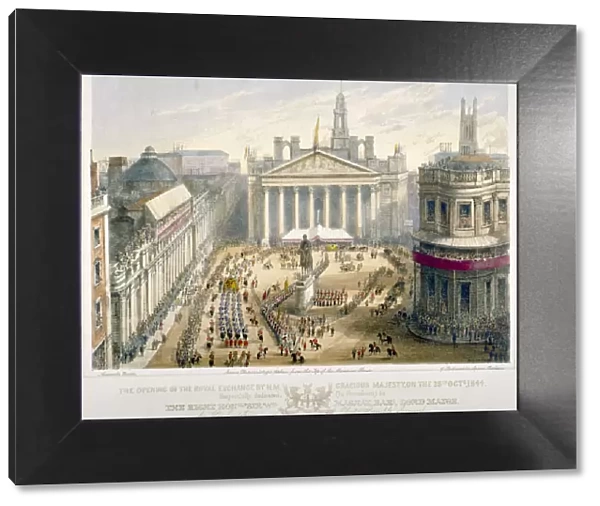 Opening of the Royal Exchange, City of London, 1844. Artist