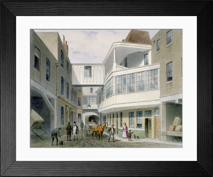 Framed Print : View of the Cross Keys Tavern, Wood Street, City of London, c1850 Framed Print : View of the Cross Keys Tavern, Wood Street, City of London, c1850