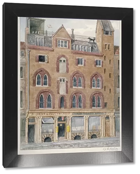 View of a house in West Smithfield facing the meat market, City of London, 1871. Artist