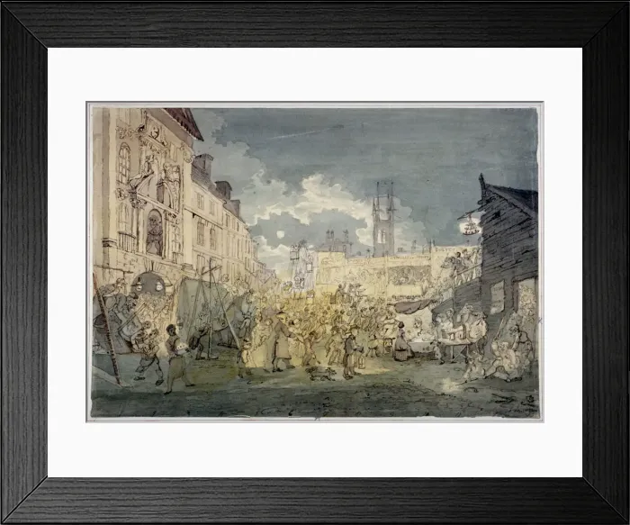 Framed Print : Bartholomew Fair, West Smithfield, City of London, 1813. Artist Framed Print : Bartholomew Fair, West Smithfield, City of London, 1813. Artist