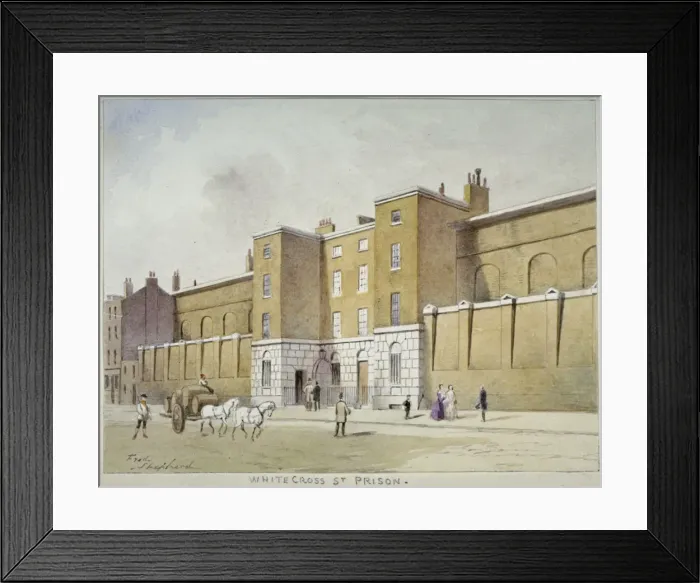 Framed Print : View of Whitecross Street Prison for debtors, London, c1840 Framed Print : View of Whitecross Street Prison for debtors, London, c1840