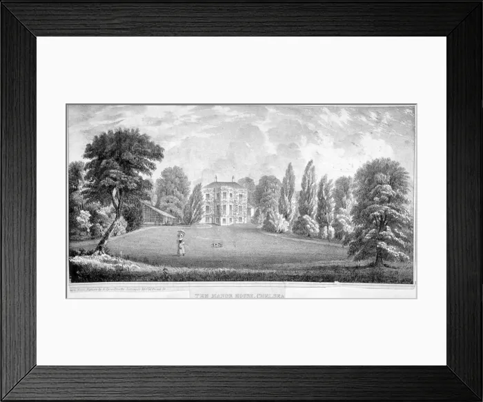 Framed Print : View of Chelsea Manor House, London, c1840 Framed Print : View of Chelsea Manor House, London, c1840
