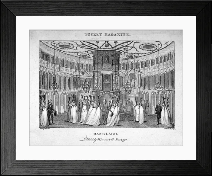 Framed Print : Interior view of figures in the Rotunda in Ranelagh Gardens, Chelsea, London, 1795 Framed Print : Interior view of figures in the Rotunda in Ranelagh Gardens, Chelsea, London, 1795