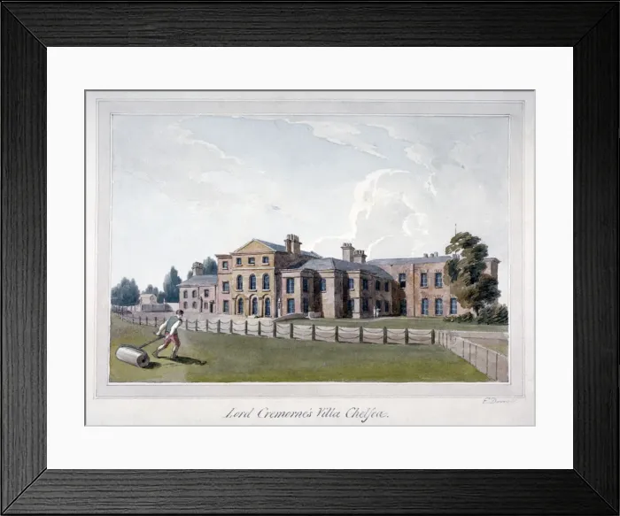 Framed Print : Cremorne House, Chelsea, London. Artist: E Dowell Framed Print : Cremorne House, Chelsea, London. Artist: E Dowell