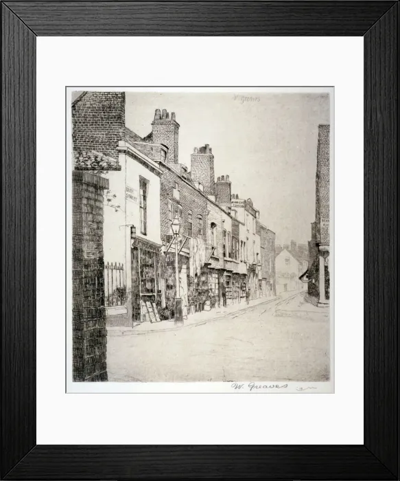 Framed Print : Duke Street, Chelsea, London, 1873. Artist: Walter Greaves Framed Print : Duke Street, Chelsea, London, 1873. Artist: Walter Greaves
