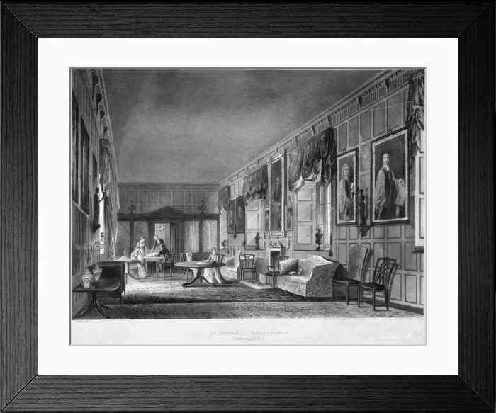 Framed Print : Interior view of Dr Fishers apartments, Charterhouse, Finsbury, London, 1816 Framed Print : Interior view of Dr Fishers apartments, Charterhouse, Finsbury, London, 1816
