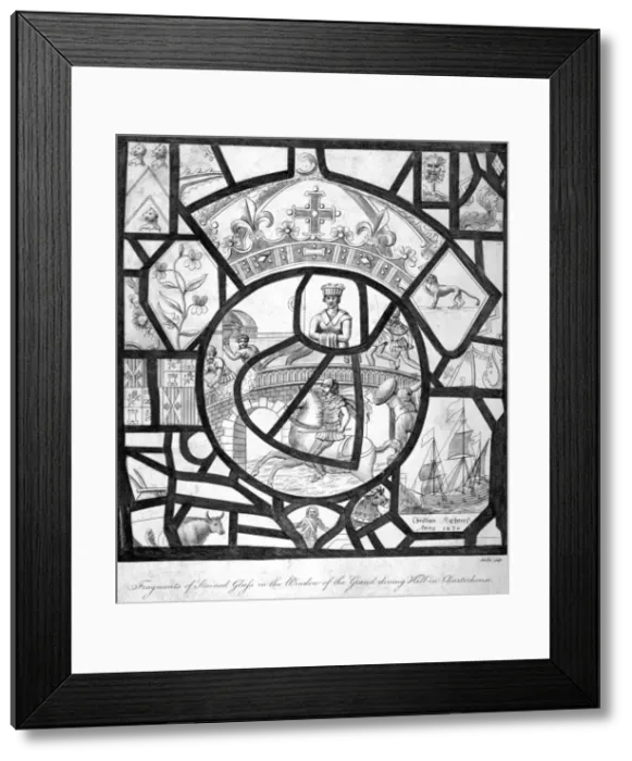 Framed Print : Window at Charterhouse, Finsbury, London, c1800. Artist: John Barlow Framed Print : Window at Charterhouse, Finsbury, London, c1800. Artist: John Barlow