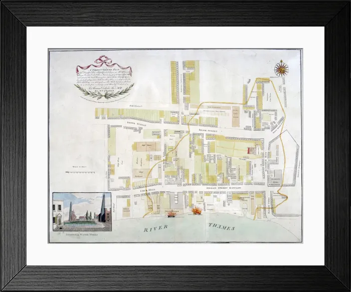 Framed Print : Plan of the fire that took place at Ratcliff in Stepney, London, in 1794. Artist Framed Print : Plan of the fire that took place at Ratcliff in Stepney, London, in 1794. Artist