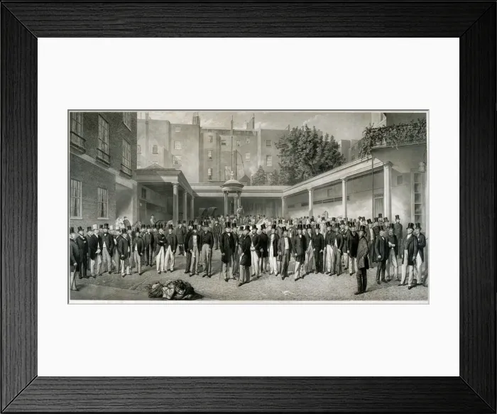 Framed Print : Tattersalls Horse Sale Yard at Hyde Park Corner, London, pre 1865 (1870). Artist Framed Print : Tattersalls Horse Sale Yard at Hyde Park Corner, London, pre 1865 (1870). Artist