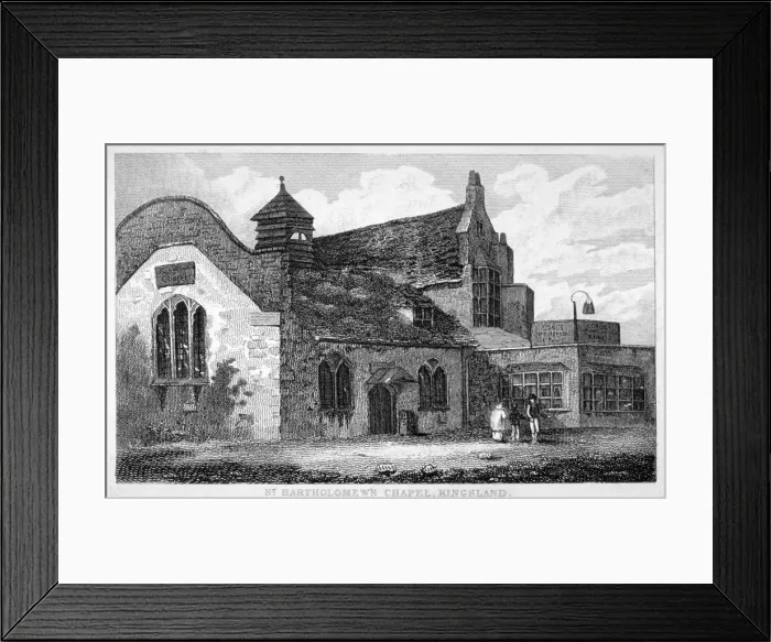 Framed Print : View of St Bartholomews Chapel, Kingsland Road, Hackney, London, c1830 Framed Print : View of St Bartholomews Chapel, Kingsland Road, Hackney, London, c1830
