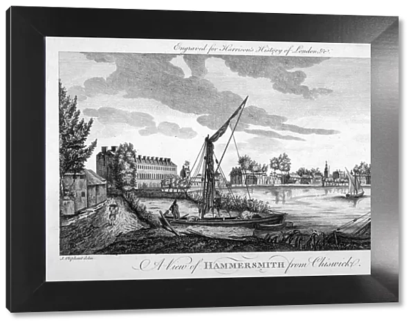 View of Hammersmith from Chiswick, London, c1770. Artist: John Royce