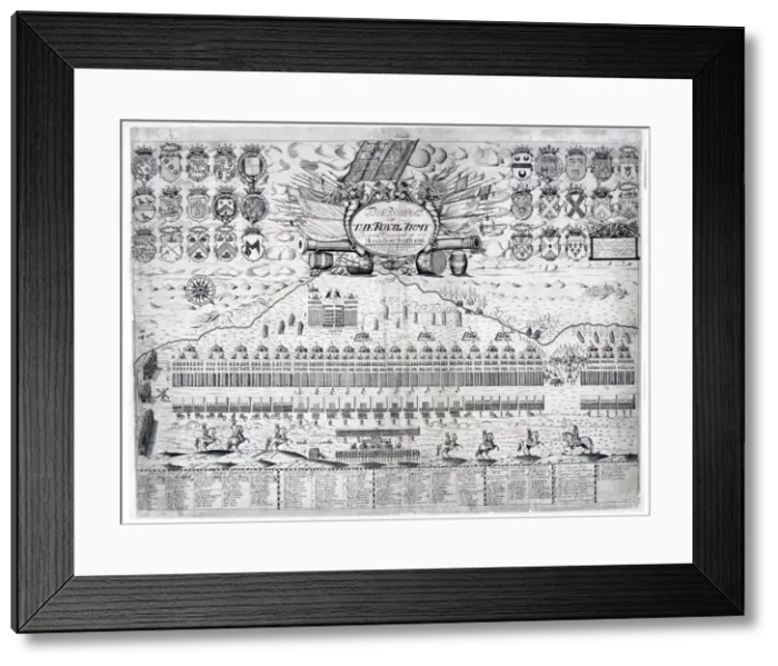 Framed Print : View of the royal army as it was encamped on Hounslow Heath, Middlesex, in 1686. Artist Framed Print : View of the royal army as it was encamped on Hounslow Heath, Middlesex, in 1686. Artist