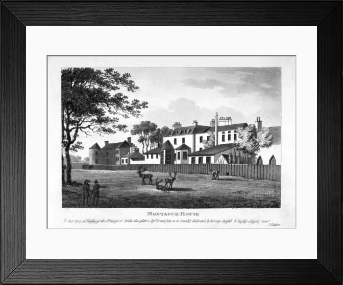 Framed Print : Montague House, Greenwich, London, c1800 Framed Print : Montague House, Greenwich, London, c1800