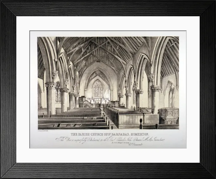 Framed Print : Interior view of St Barnabas Church, Homerton, Hackney, London, c1850 Framed Print : Interior view of St Barnabas Church, Homerton, Hackney, London, c1850