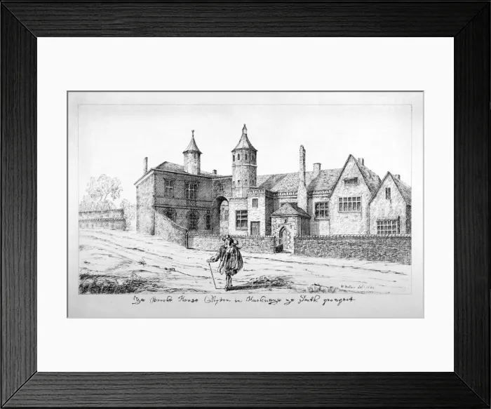 Framed Print : Brooke House, Clapton, Hackney, London, c1854 Framed Print : Brooke House, Clapton, Hackney, London, c1854