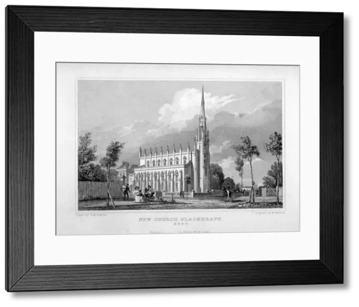 Framed Print : Church of St Michael and All Angels, Blackheath, Greenwich, London, c1830. Artist Framed Print : Church of St Michael and All Angels, Blackheath, Greenwich, London, c1830. Artist