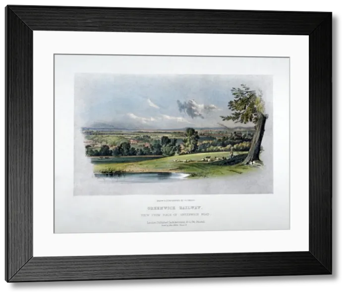 Framed Print : View of the London and Greenwich Railway from the back of Greenwich Road, 1836. Artist Framed Print : View of the London and Greenwich Railway from the back of Greenwich Road, 1836. Artist