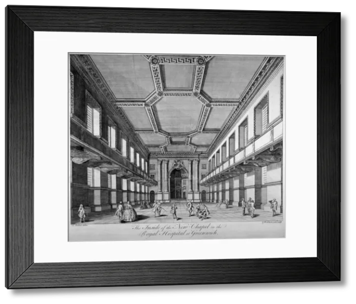 Framed Print : Interior view of the new chapel, Royal Naval Hospital, Greenwich, London, c1790. Artist Framed Print : Interior view of the new chapel, Royal Naval Hospital, Greenwich, London, c1790. Artist