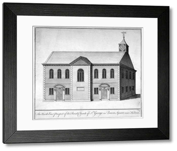 Framed Print : North-east view of the Church of St George the Martyr, Queen Street, Holborn, London, c1810 Framed Print : North-east view of the Church of St George the Martyr, Queen Street, Holborn, London, c1810