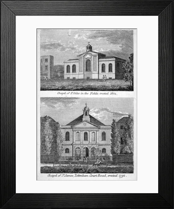 Framed Print : Chapels in Holborn, London, 1804 Framed Print : Chapels in Holborn, London, 1804