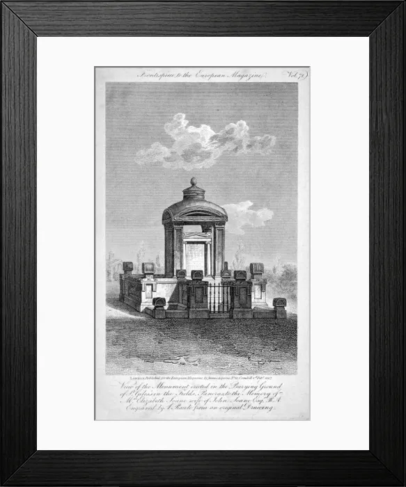 Framed Print : Monument in the churchyard of St Giles in the Fields, Holborn, London, 1817. Artist Framed Print : Monument in the churchyard of St Giles in the Fields, Holborn, London, 1817. Artist