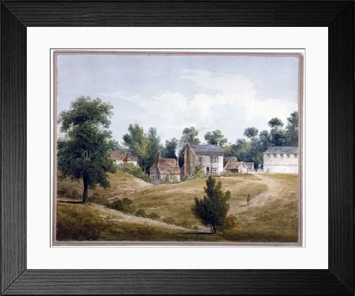 Framed Print : View of Kilbourn Wells spa, Belsize Road, Hampstead, London, c1850 Framed Print : View of Kilbourn Wells spa, Belsize Road, Hampstead, London, c1850