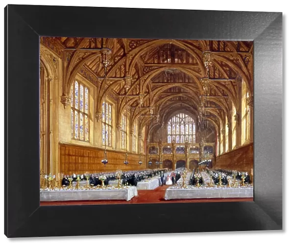 Opening of the new hall at Lincolns Inn, Holborn, London, 30th October 1845. Artist