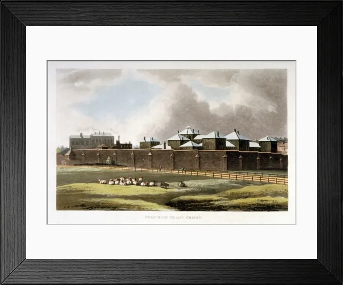 Framed Print : Cold Bath Fields Prison, Finsbury, London, 1814 Framed Print : Cold Bath Fields Prison, Finsbury, London, 1814