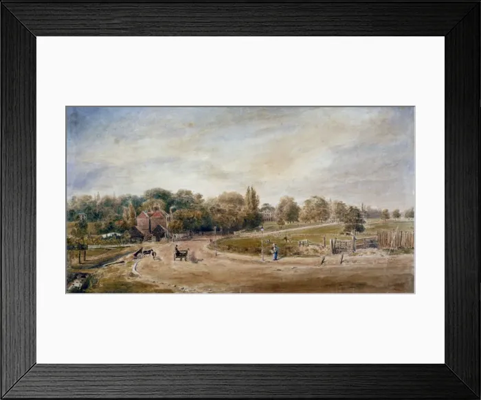 Framed Print : Court Lane and Lordship Lane, Dulwich, London, 1860. Artist: JC Mandy Framed Print : Court Lane and Lordship Lane, Dulwich, London, 1860. Artist: JC Mandy