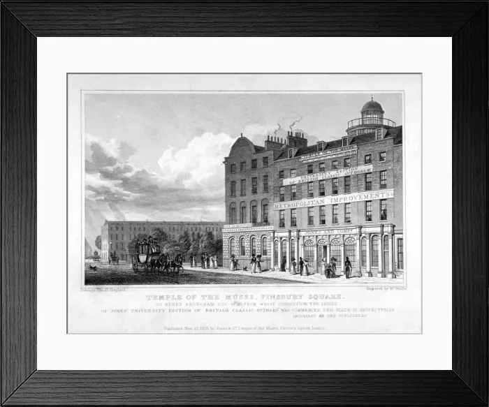 Framed Print : Finsbury Square, London, 1828. Artist: W Wallis Framed Print : Finsbury Square, London, 1828. Artist: W Wallis