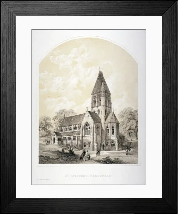 Framed Print : Church of St Stephen, Rosslyn Hill, Hampstead, London, c1870. Artist: Day & Son Framed Print : Church of St Stephen, Rosslyn Hill, Hampstead, London, c1870. Artist: Day & Son